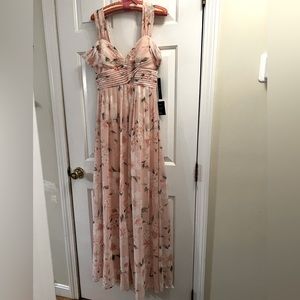 Lulu’s Make Me Move Light Pink Floral Print Maxi Dress